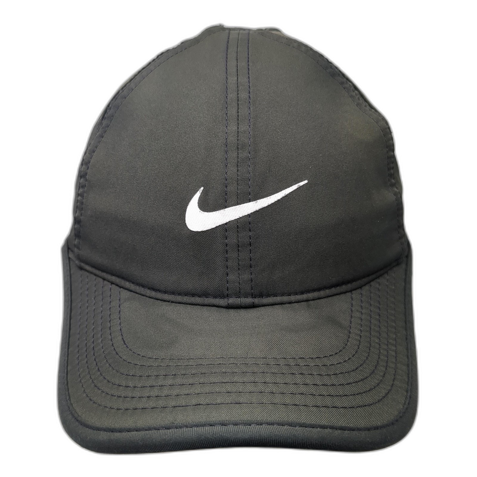 Nike Dri-Fit Strapback Baseball Cap Black One Size Adjustable Swoosh 6 Panel
